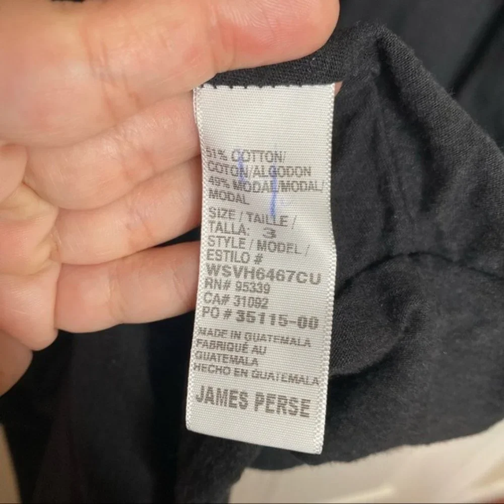 James Perse Stretch Jersey Blouson T-Shirt Dress Size Large